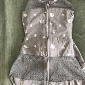 Gray Swaddle Sack with planets